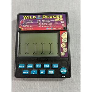 Radica Wild Deuces Handheld Electronic Poker Game Model 415 Tested Working